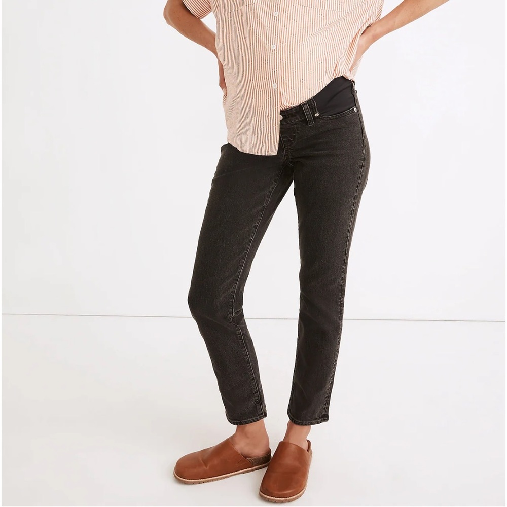 Madewell Maternity Side-Panel Perfect Vintage Jeans in Lunar Wash